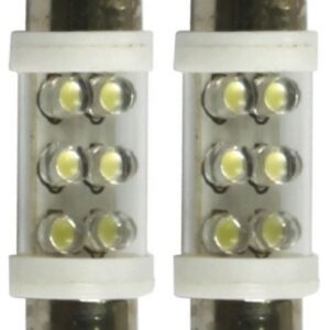 LAMPADA TORPEDO LED 36MM BRANCO - 24V - 6 LEDS