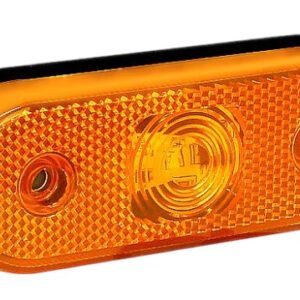 LANTERNA LATERAL OVAL UNIVERSAL - TIPO FACCHINI - LED - AMARELA