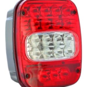 LANTERNA TRASEIRA - LED - PARA CARRETINHA - UNIVERSAL - 12V - VERMELHA