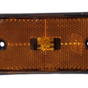 LANTERNA LATERAL UNIVERSAL BASE PLANA AMBAR COM CABO