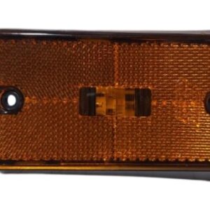 LANTERNA LATERAL UNIVERSAL BASE CURVA AMBAR COM CABO - LADO ESQUERDO